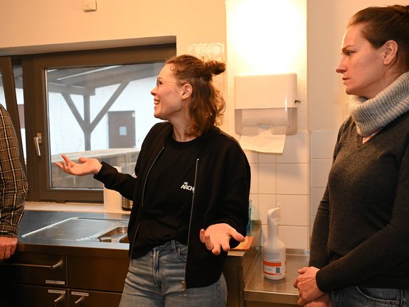 (vlnr) Mareike Brüns (ARCHE) und Tabea Blanckenfeldt-Statsch (ARCHE)